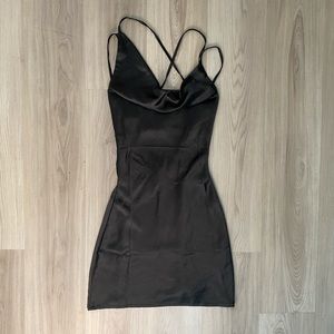 Princess Polly Colton Silky Little Black Dress US Size 2